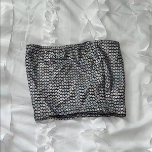 Pyramid Holographic Tube Top